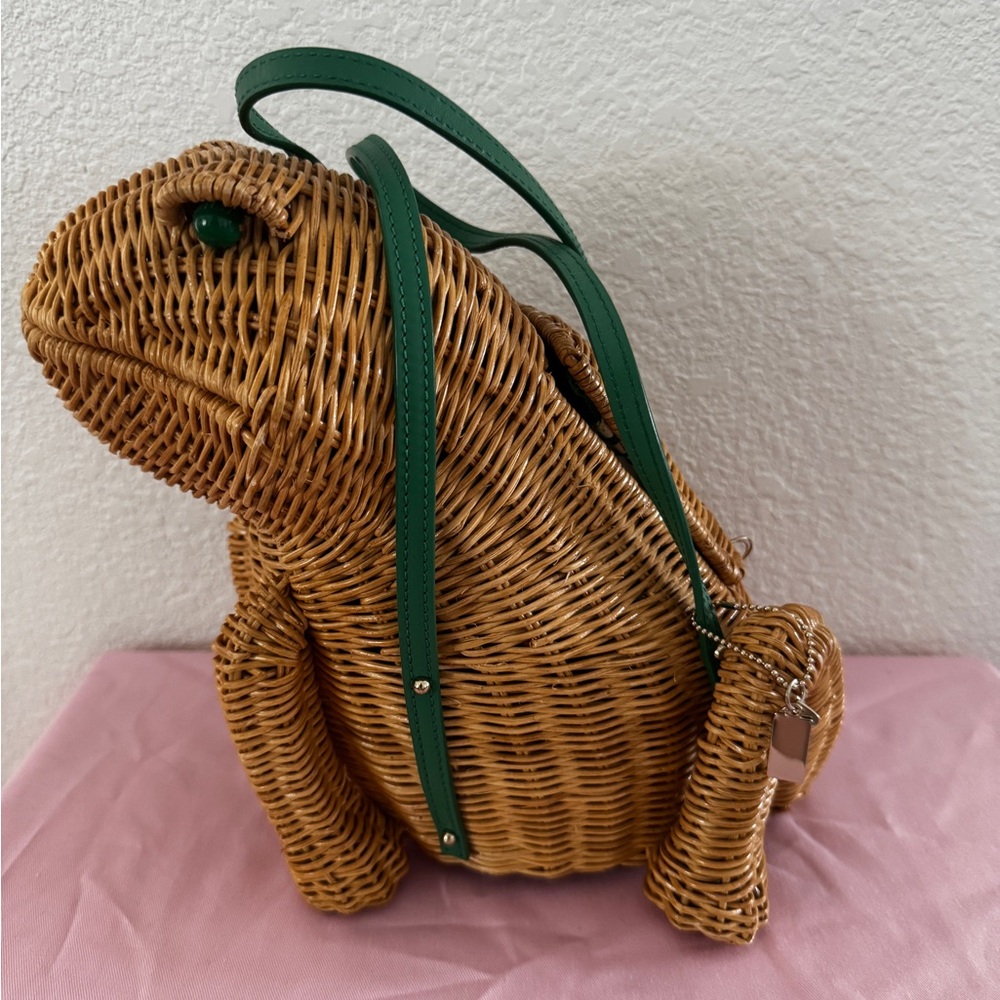 Kate Spade wicker frog satchel - Picture 3 of 5
